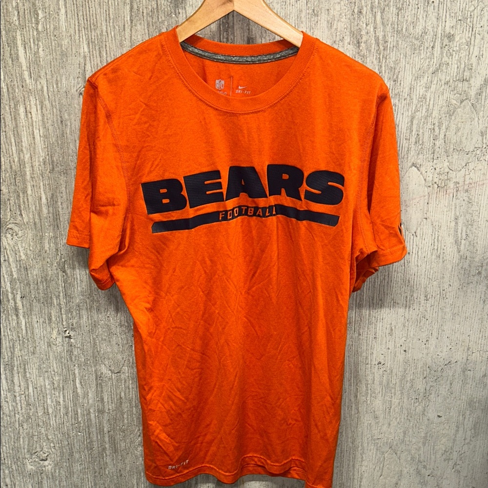 Nike Dri Fit Orange Chicagoβ Bears Football T-Shirt Small